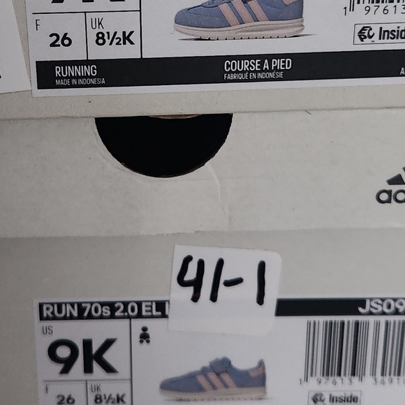 Adidas Kids Sky Blue and Soft Pink Sneakers - Picture 4 of 4